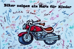 Biker zeigen Herz