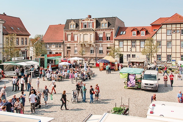 Markttreiben in Coswig
