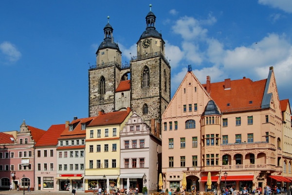 Wittenberger Marktplatz mit Stadtkirche
