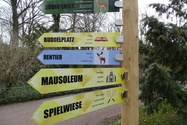 Neues Wegeleitsystem im Tierpark