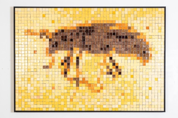 Julia Rückert „INSOMNIA AUREA“, 2021, Keramikmosaik, 108 x 152 cm