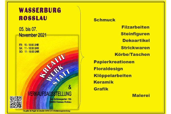 Kreativwerkstatt - vorweihnachtlicher Markt in der Wasserburg Roßlau